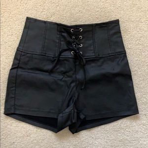 Faux Leather Shorts